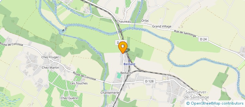 localisation de l'entreprise MONSIEUR JEAN-BAPTISTE RIGOLOT  SAINT-SEVER-DE-SAINTONGE