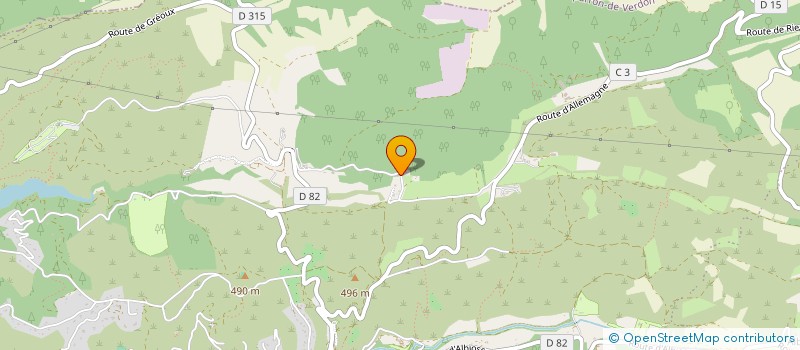 localisation de l'entreprise MONSIEUR JEAN BAPTISTE VAQUER  ESPARRON-DE-VERDON