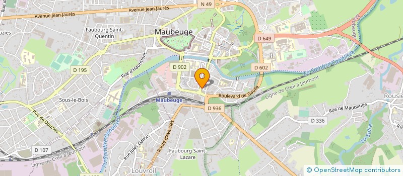 localisation de l'entreprise MONSIEUR JEAN BAPTISTE WITTRANT  MAUBEUGE