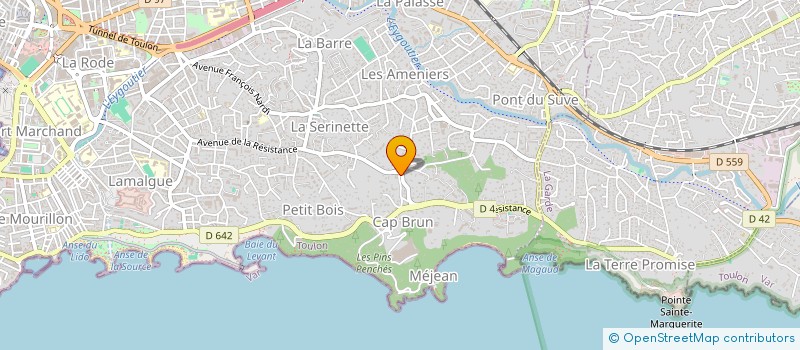 localisation de l'entreprise MONSIEUR JEAN BARANGER à TOULON