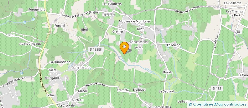 localisation de l'entreprise MONSIEUR JEAN BARBOTEAU  PUGNAC