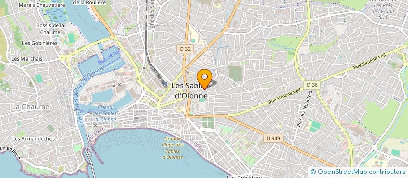 localisation de l'entreprise MONSIEUR JEAN BARILLON  LES SABLES D'OLONNE