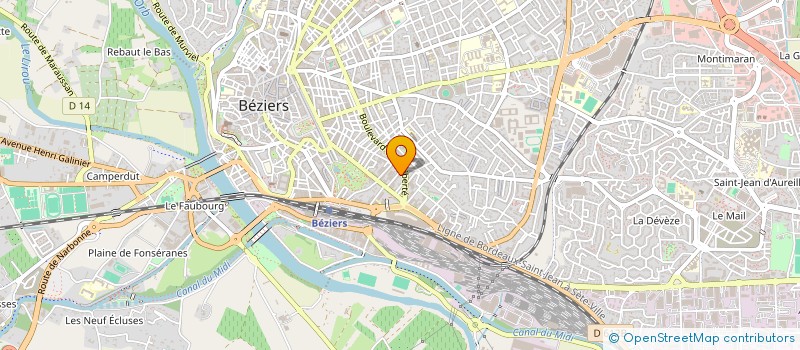 localisation de l'entreprise MONSIEUR JEAN BARREAU  BEZIERS