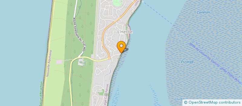 localisation de l'entreprise MONSIEUR JEAN BARREAU  LEGE-CAP-FERRET