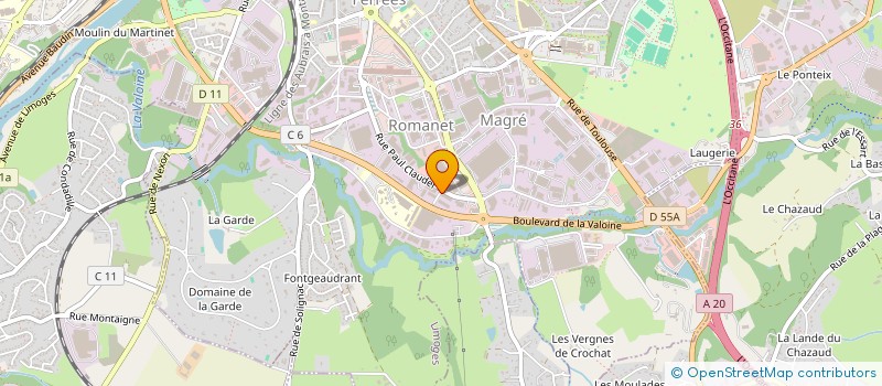 localisation de l'entreprise MONSIEUR JEAN BARRIERE à LIMOGES