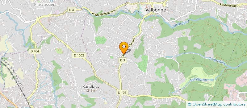 localisation de l'entreprise MONSIEUR JEAN BATTAGLIA  VALBONNE