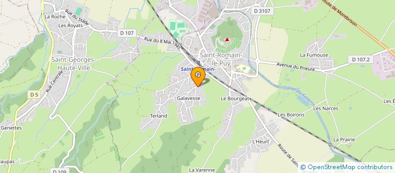 localisation de l'entreprise MONSIEUR JEAN BAUDIN à SAINT-ROMAIN-LE-PUY