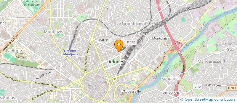 localisation de l'entreprise MONSIEUR JEAN BAYARD à LIMOGES