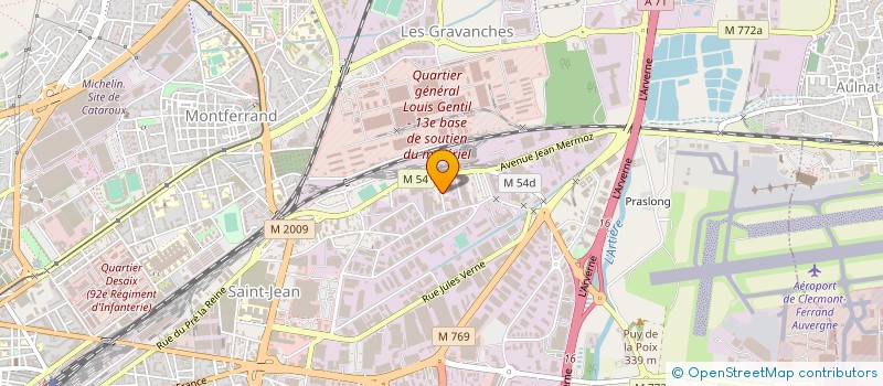 localisation de l'entreprise MONSIEUR JEAN BAYNARD  CLERMONT-FERRAND