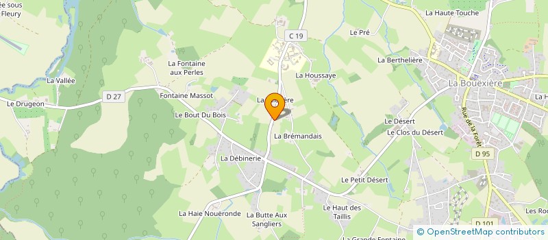 localisation de l'entreprise MONSIEUR JEAN BAZILLER  LA BOUEXIERE