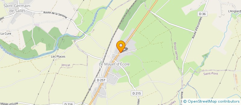 localisation de l'entreprise MONSIEUR JEAN BEAUGER  LE MAYET D'ECOLE