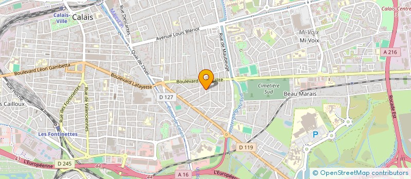 localisation de l'entreprise MONSIEUR JEAN BEAURAIN  CALAIS