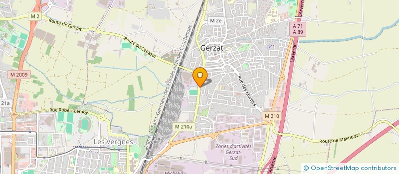 localisation de l'entreprise MONSIEUR JEAN BEAUVALLOT  GERZAT
