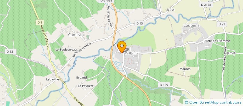 localisation de l'entreprise MONSIEUR JEAN BELLOC  BAGAS