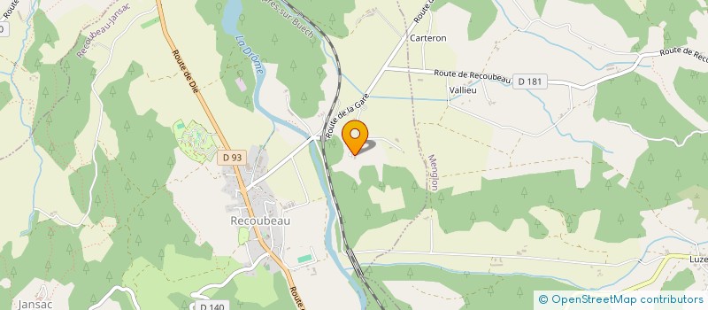 localisation de l'entreprise MONSIEUR JEAN-BENOIT DEBAUGE  RECOUBEAU-JANSAC