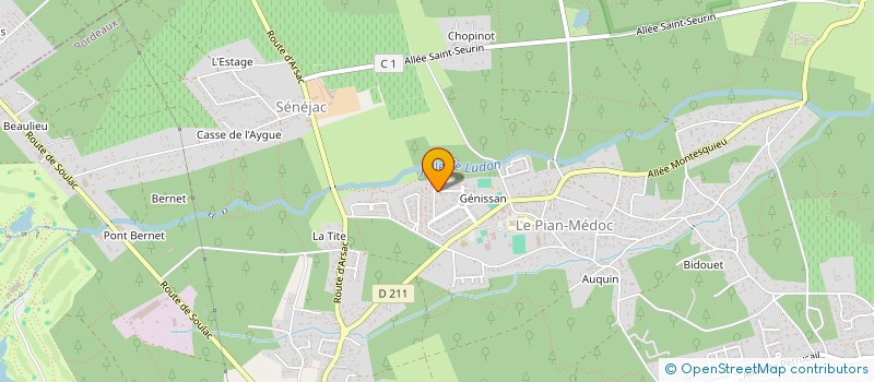 localisation de l'entreprise MONSIEUR JEAN BERAUD  LE PIAN-MEDOC