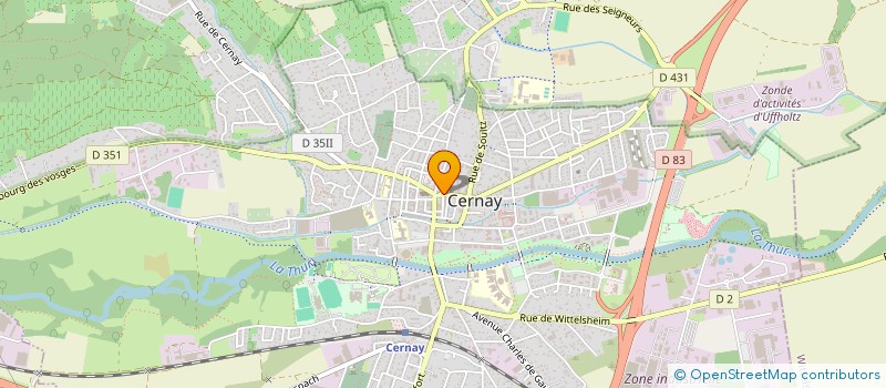 localisation de l'entreprise MONSIEUR JEAN BERGER  CERNAY