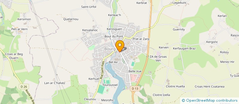 localisation de l'entreprise MONSIEUR JEAN BERGOT  BOURG-BLANC