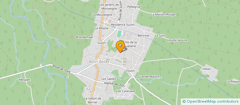 localisation de l'entreprise MONSIEUR JEAN BERNADET à BELIN-BELIET