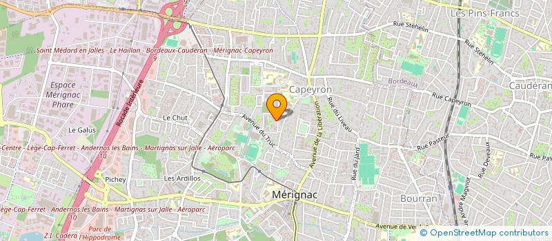 localisation de l'entreprise MONSIEUR JEAN BERNARD  MERIGNAC