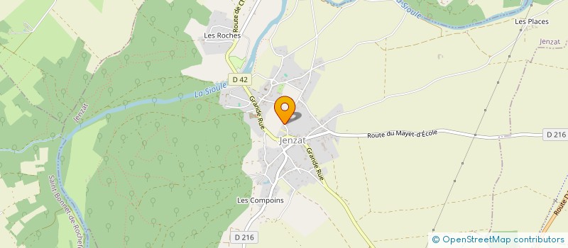 localisation de l'entreprise MONSIEUR JEAN BERNARD  JENZAT