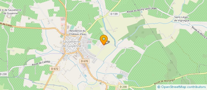 localisation de l'entreprise MONSIEUR JEAN-BERNARD BLANCHETON  SAUVETERRE-DE-GUYENNE