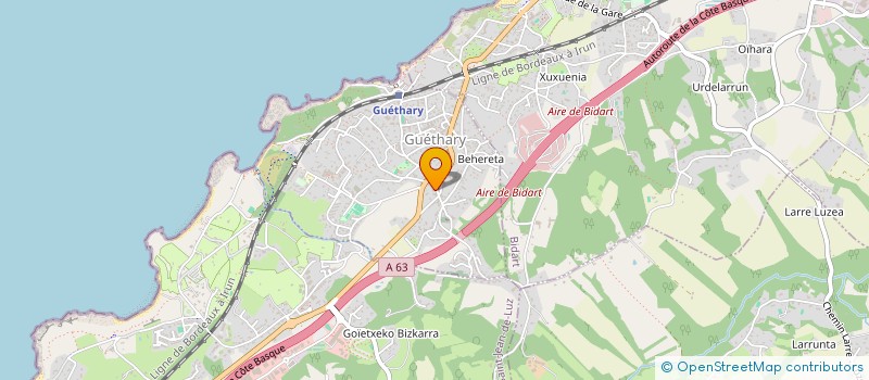 localisation de l'entreprise MONSIEUR JEAN BERNARD DURONEA  GUETHARY