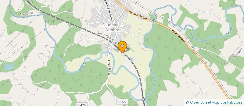 localisation de l'entreprise MONSIEUR JEAN BERNARD LORREYTE  SAUGNAC-ET-CAMBRAN