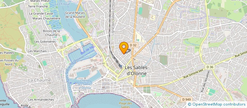 localisation de l'entreprise MONSIEUR JEAN BERNARD MEDOU à LES SABLES D'OLONNE