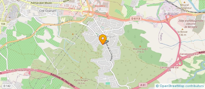 localisation de l'entreprise MONSIEUR JEAN BERNIERE  CARCASSONNE