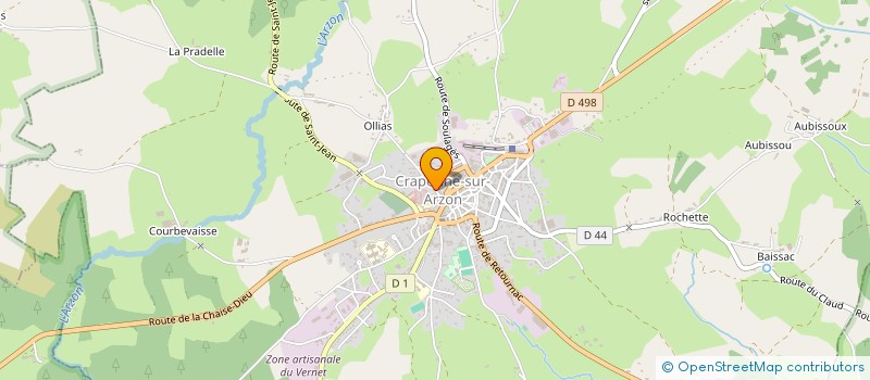 localisation de l'entreprise MONSIEUR JEAN BERT  CRAPONNE-SUR-ARZON