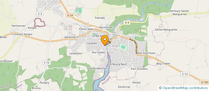 localisation de l'entreprise MONSIEUR JEAN BERTAUX à PONT-AVEN