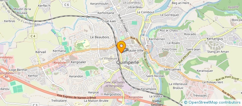 localisation de l'entreprise MONSIEUR JEAN BERTEAU  QUIMPERLE