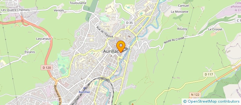 localisation de l'entreprise MONSIEUR JEAN BERTHOLET à AURILLAC