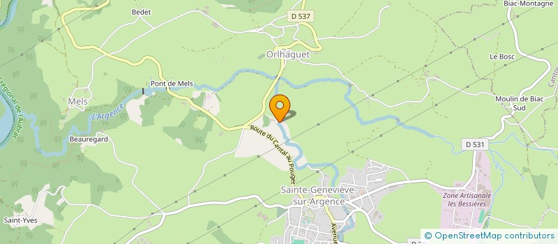 localisation de l'entreprise MONSIEUR JEAN BESOMBES  ARGENCES EN AUBRAC