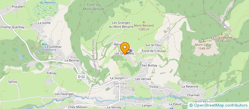 localisation de l'entreprise MONSIEUR JEAN BETEMPS  BERNEX