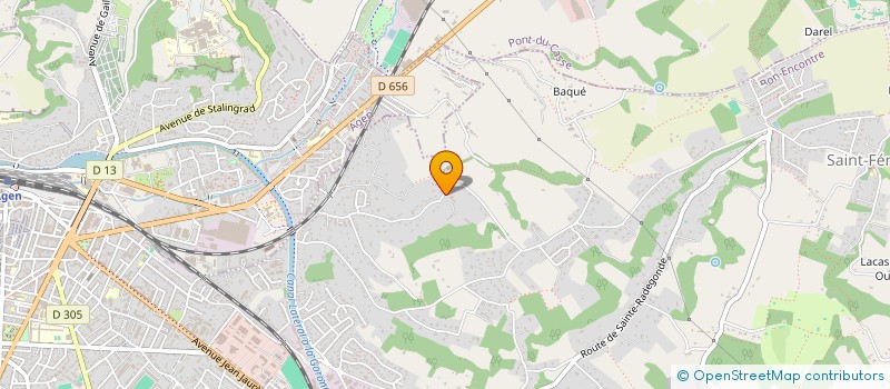 localisation de l'entreprise MONSIEUR JEAN BIDOU  BON-ENCONTRE