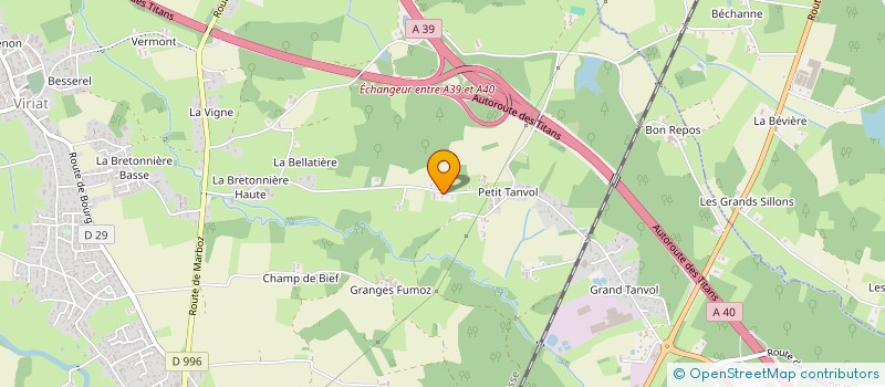 localisation de l'entreprise MONSIEUR JEAN BLACHON  VIRIAT