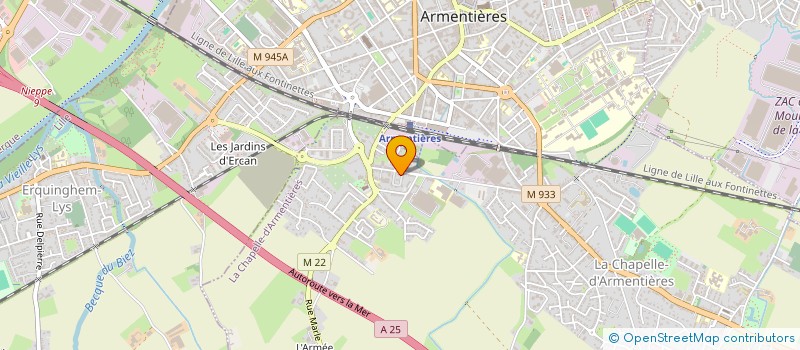 localisation de l'entreprise MONSIEUR JEAN BLAIN  LA CHAPELLE-D'ARMENTIERES