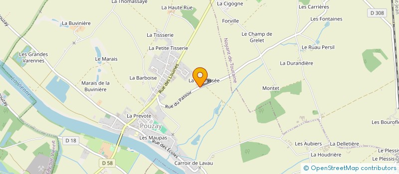 localisation de l'entreprise MONSIEUR JEAN BLANCHARD  POUZAY