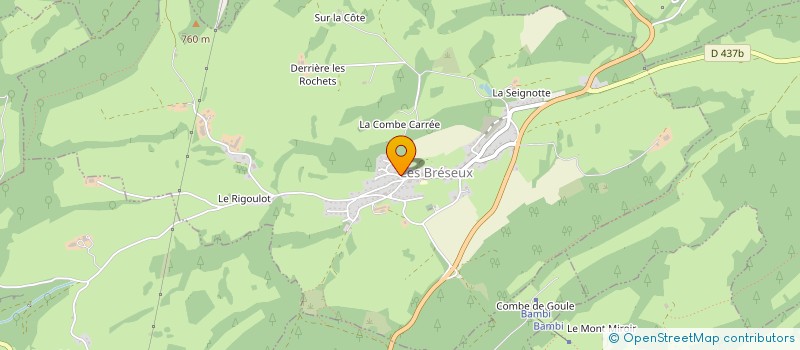 localisation de l'entreprise MONSIEUR JEAN BOBILLIER  LES BRESEUX