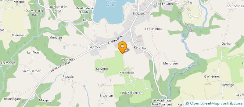localisation de l'entreprise MONSIEUR JEAN BOISBOURDIN à PRIZIAC