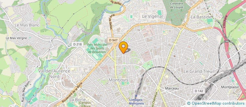 localisation de l'entreprise MONSIEUR JEAN BONGRAND à LIMOGES