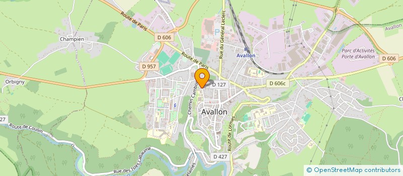 localisation de l'entreprise MONSIEUR JEAN BONIN  AVALLON