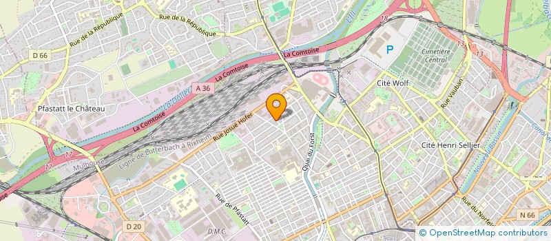 localisation de l'entreprise MONSIEUR JEAN BONNARDEL  MULHOUSE