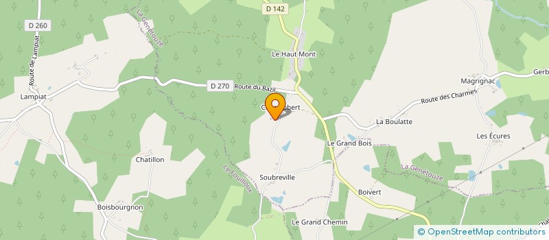 localisation de l'entreprise MONSIEUR JEAN BONNET à LA GENETOUZE