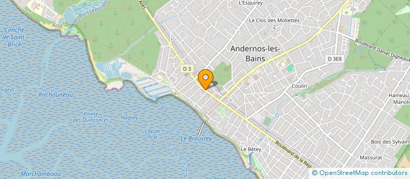 localisation de l'entreprise MONSIEUR JEAN BORDAS  ANDERNOS-LES-BAINS