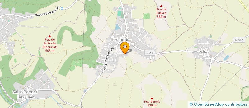 localisation de l'entreprise MONSIEUR JEAN BOREL à CHAURIAT