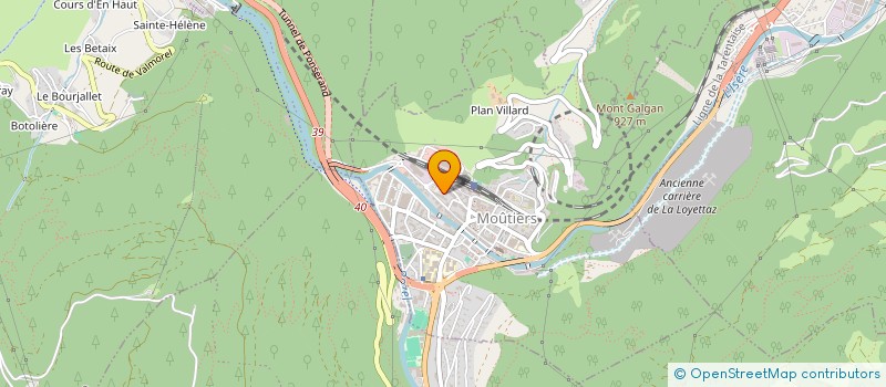 localisation de l'entreprise MONSIEUR JEAN BORNAND  MOUTIERS