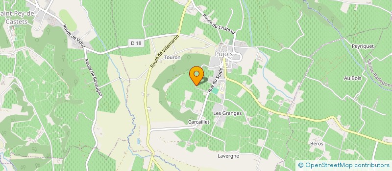 localisation de l'entreprise MONSIEUR JEAN BOUCAUD  PUJOLS